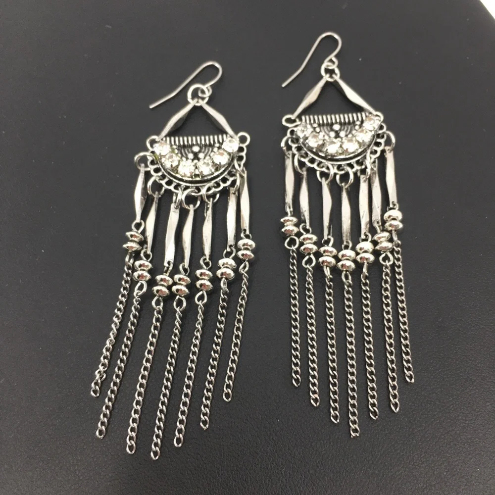 Boho Beaded Dangle Earrings 